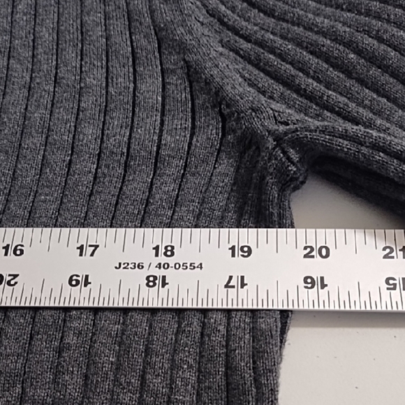 Crewneck 100% Cotton Ribbed Sweater Body Con - Picture 6 of 11